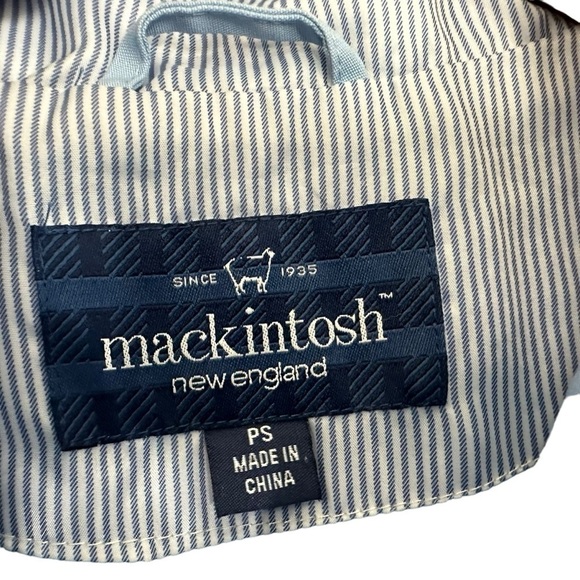Mackintosh New England Womens Button Up Jacket Petite Small Blue Detachable Hood - Picture 11 of 11